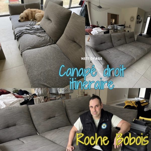 nettoyage canapé itinéraireraire de chez Roche Bobois